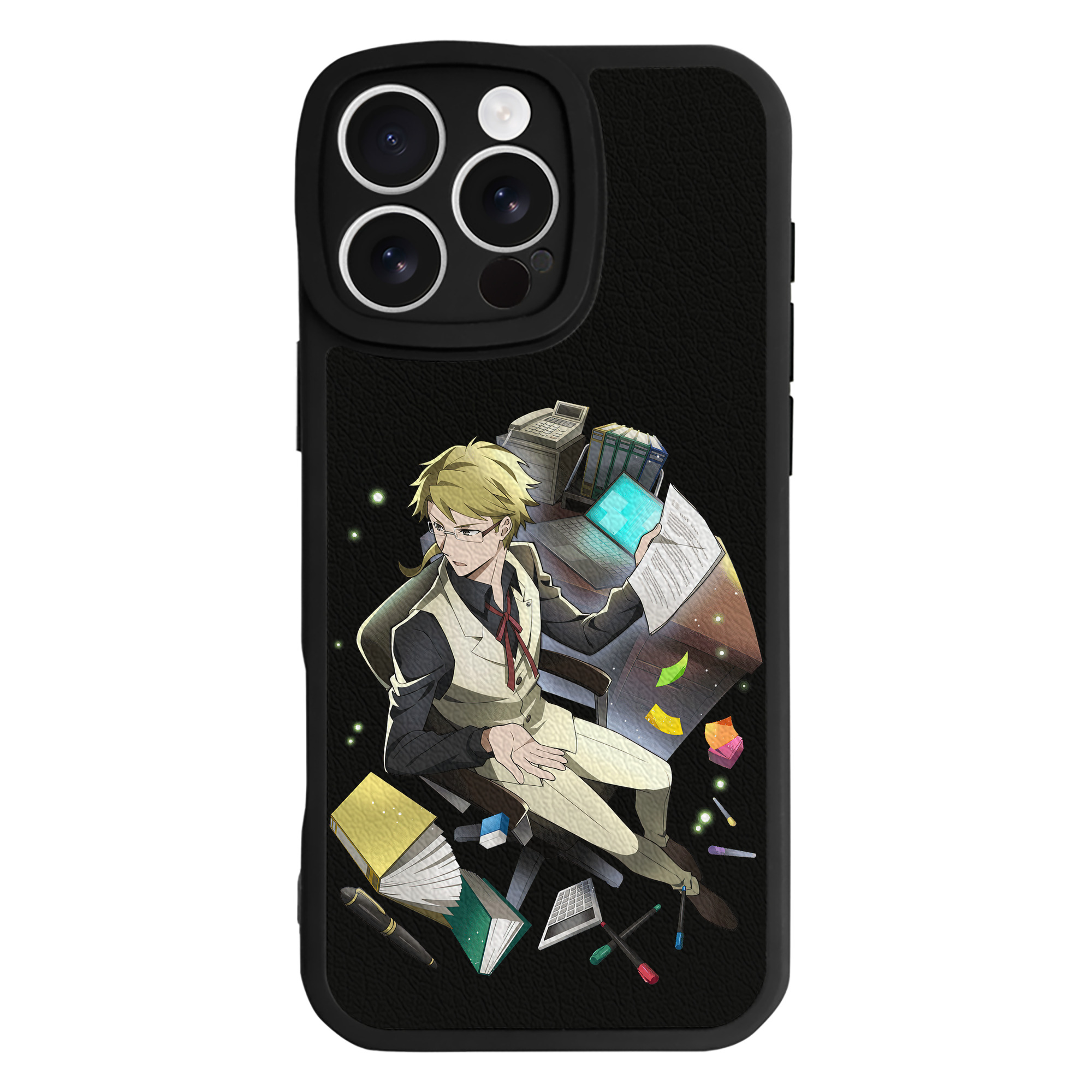 （画像用） 文豪ストレイドッグス Bungo Stray Dogs 【iPhone 16シリーズ対応】シリコンスマホケース（レザー調） 材質：シリコン